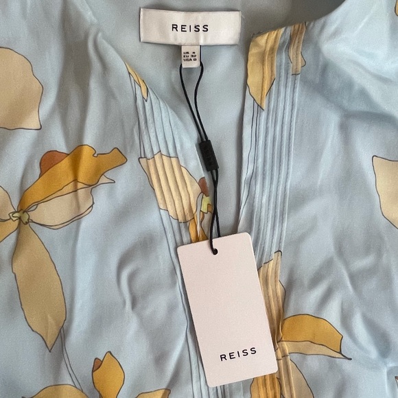 Reiss Sienna Reef dress blue orange floral XS / 0 - Picture 16 of 16